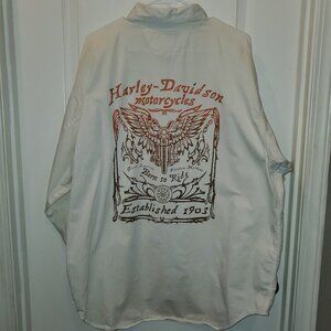 Genuine Harley Davidson Long-sleeve Cotton Western Shirt - XL